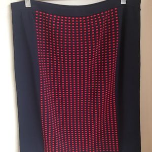 Wintery black/red skirt